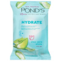 Pond's Micellar Wipes, Vitamin, Aloe Vera + Vit B3, Hydrate, 25 Each