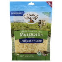 Organic Valley Cheese, Part Skim, Mozzarella, Low Moisture, Thick Cut Off the Block, 6 Ounce