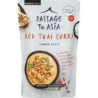 Passage Foods Simmer Sauce, Red Thai Curry, 7 Ounce