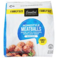 Essential Everyday Meatballs, Homestyle, Family Size, 40 Ounce