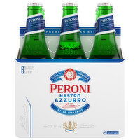 Peroni Nastro Azzurro Beer, Lager, Italian Style, 6 Each