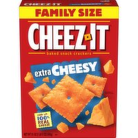 Cheez-It Cheese Crackers, Extra Cheesy, Family Size, 21 Ounce