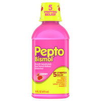 Pepto-Bismol Multi-Symptom Pepto Bismol Liquid, Upset Stomach & Diarrhea Relief, Over-the-Counter Medicine, Cherry, 16 Oz, 16 Fluid ounce