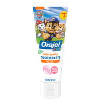 Orajel Kids Toothpaste, Fluoride, Anti-Cavity, Natural Fruity Bubble, Paw Patrol, Stage 3 (2-10 Years), 4.2 Ounce