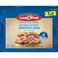 Land O'Frost Ham, Smoked, Natural Hickory, Lean, Water Added, 16 Ounce