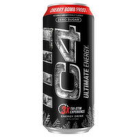C4 Ultimate Energy Energy Drink, Cherry Bomb Frost, Zero Sugar, 16 Fluid ounce