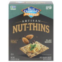 Blue Diamond Almonds Nut-Thins Rice Cracker Snacks, with Almonds, Flax Seeds, Artisan, 4.25 Ounce