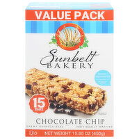 Sunbelt Bakery Granola Bars, Chocolate Chip, Chewy, Value Pack, 15 Each