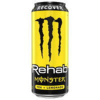 Rehab Monster Energy Drink, Tea + Lemonade, 15.5 Fluid ounce