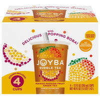 Joyba Mango Passion Fruit Green Tea Bubble Tea, 4 Each
