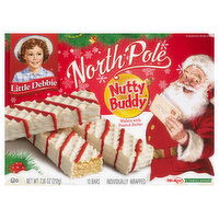 Little Debbie Nutty Buddy North Pole Wafers with Peanut Butter, 10 Each