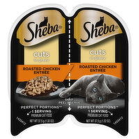 Sheba Perfect Portions Cat Food, Roasted Chicken Entree, Cuts in Gravy, 2 Each