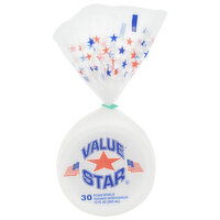 Value Star Bowls, Foam, 12 Fluid Ounce, 30 Each