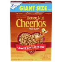 Cheerios Cereal, Honey Nut, Giant Size, 27.2 Ounce