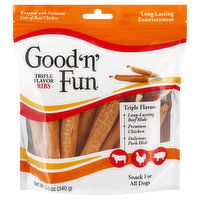 Good 'n' Fun Ribs, Triple Flavor, 12 Ounce