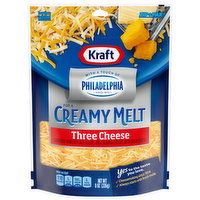 Kraft Shredded Cheese, Three Cheese, 8 Ounce