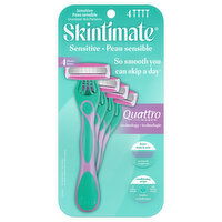 Skintimate Sensitive 4 Blades Unscented Razors, 4 Each