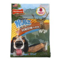 Nylabone Edibles Dog Treats, Nubz, Venison Flavor, Medium, 8 Each