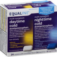 Equaline Daytime/Nighttime Cold, Multi-Symptom, Caplets, 24 Each