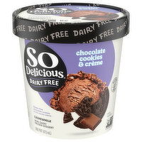 So Delicious Dairy Free Gluten-Free Cashewmilk Non-Dairy Chocolate Cookies & Creme Frozen Dessert, 1 Pint