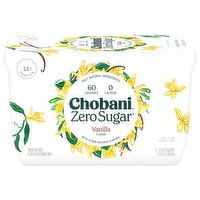 Chobani Yogurt-Cultured, Zero Sugar, Vanilla Flavor, 4 Each