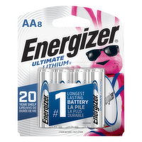 Energizer Batteries, Lithium, AA, 8 Each