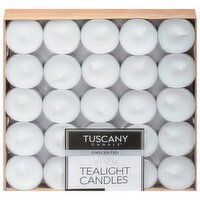 Tuscany Candle Candle, Tealight, Unscented, 50 Each