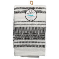 KD Kitchen Tea Towel, Textured, Onyx, 1 Each