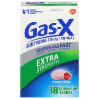 Gas-X Antigas, Extra Strength, 125 mg, Chewable Tablets, Cherry Creme, 18 Each