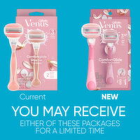 Venus Gillette Venus Comfortglide ComfortGlide White Tea Women's Razor Handle + 2 Blade Refills, 1 Each