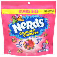 Nerds Candy, Gummy Clusters, Rainbow, Family Size, 18.5 Ounce