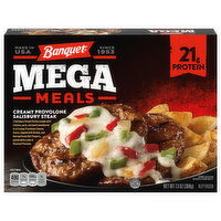 Banquet Mega Meals, Creamy Provolone Salisbury Steak, 13 Ounce