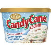 Kemps Limited Edition - Red & Green Peppermint Candies in Vanilla Ice Cream, 48 Ounce