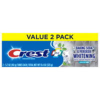 Crest Plus Baking Soda & Peroxide Whitening Fluoride Anticavity Fresh Mint Toothpaste Value 2 Pack, 2 Each