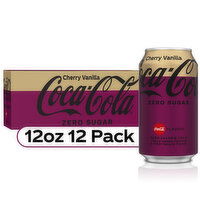 Coca-Cola Zero Sugar Coca-Cola Cherry Vanilla Zero Sugar Fridge Pack Cans, 12 fl oz, 12 Ct, 12 Each