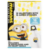 IG Design Group Valentines with Jumbo Stickers, Minions, 1 Each