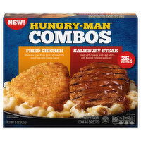 Hungry-Man Fried Chicken and Salisbury Steak, 15 Ounce