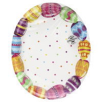 Creative Converting Oval Platter, Egg Fun, 8 Each