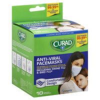 CURAD Facemasks, Anti-Viral, Ear Loop, 10 Each