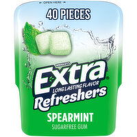 Extra Refreshers EXTRA Gum Refreshers Spearmint Sugar Free Chewing Gum, 40 Pieces Bottle, 40 Each