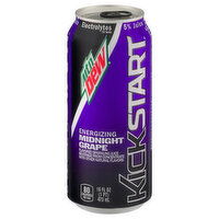 Mtn Dew KickStart Sparkling Juice, Energizing, Midnight Grape, 16 Fluid ounce