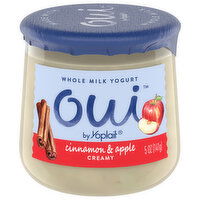 Oui Yogurt, Whole Milk, Cinnamon & Apple, Creamy, 5 Ounce