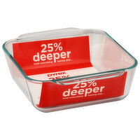 Pyrex Baking Dish, Deep Glass, 2.6 qt, with Lid, 1 Each