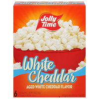 Jolly Time Microwave Popcorn, White Cheddar, 6 Each