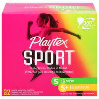 Playtex Sport Plastic Applicator Super/Super Plus, 32 Each