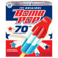 Bomb Pop The Original Cherry, Lime & Blue Raspberry Pops, 24 Each