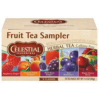 Celestial Seasonings Fruit Tea Sampler, Caffeine Free, 5 Flavors, Tea Bags, 18 Each