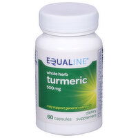 Equaline Turmeric, Whole Herb, 500 mg, Capsules, 60 Each