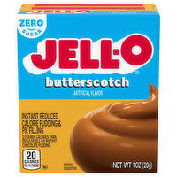 Jell-O Zero Sugar Butterscotch Flavor Instant Pudding & Pie Filling, 1 Ounce