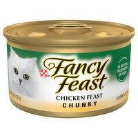 Fancy Feast Cat Food, Gourmet, Chicken Feast, Chunky, 3 Ounce